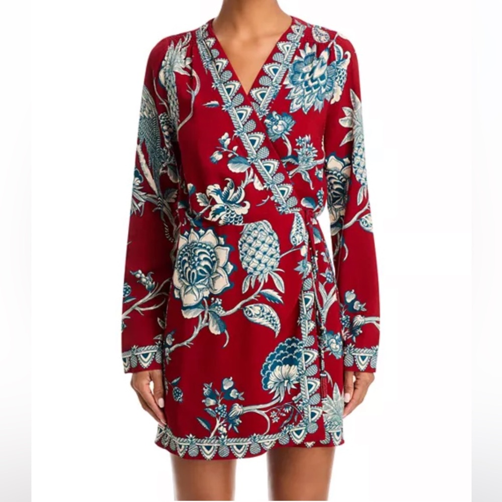 FARM Rio Red Tropical Landing Wrap Women's Dress